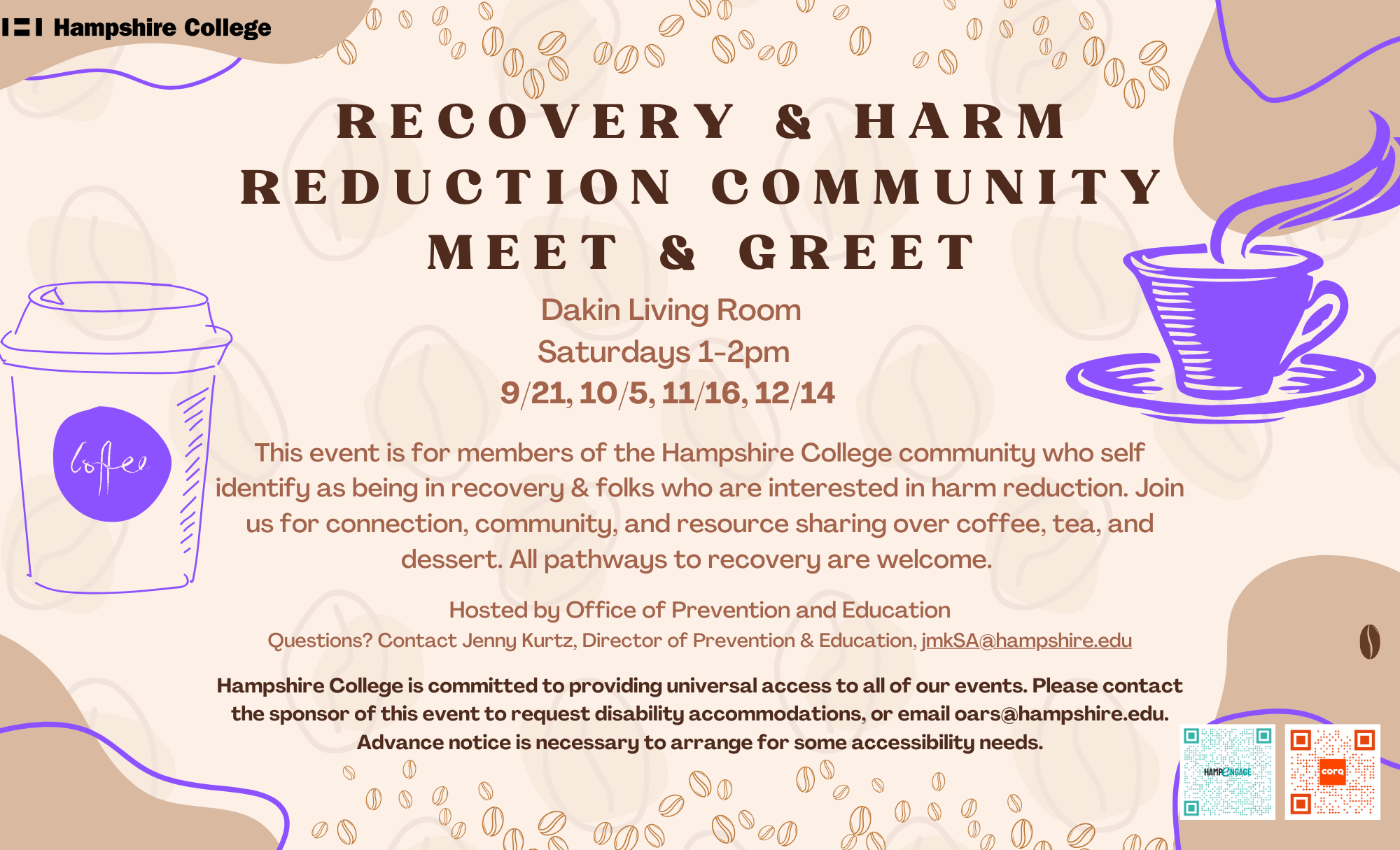 Recovery & Harm Reduction Interest Meet & Greet | Hampshire College ...