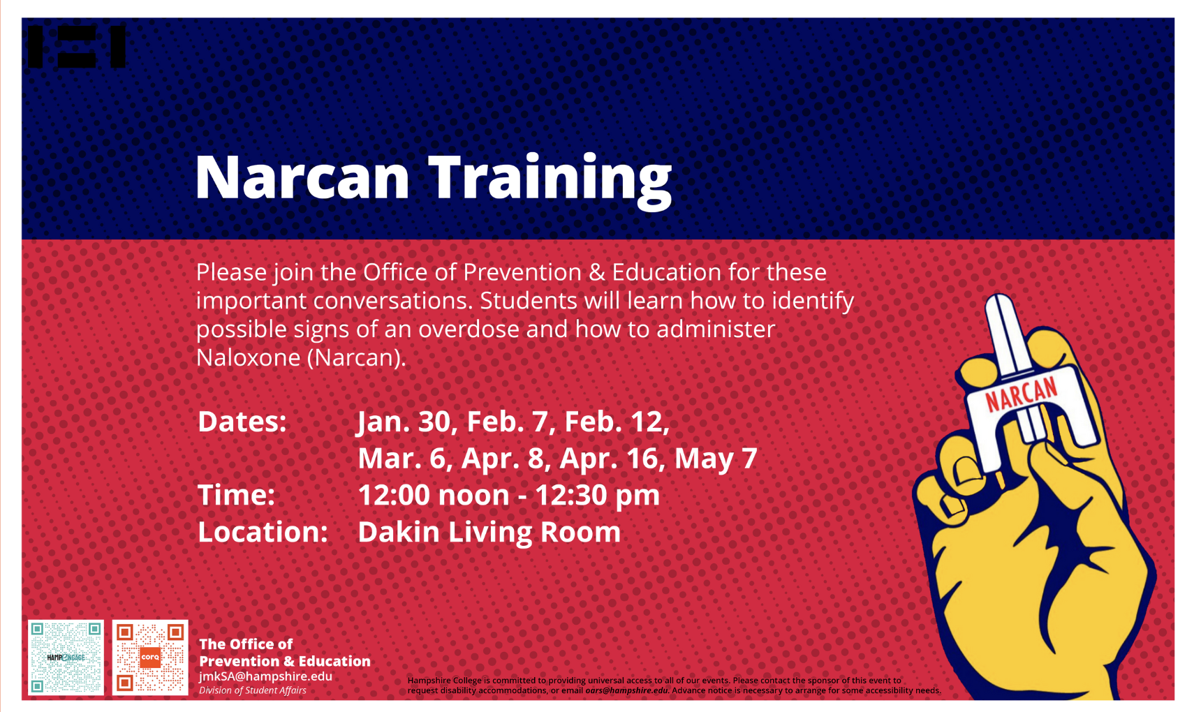 Narcan Training | Hampshire College Intranet